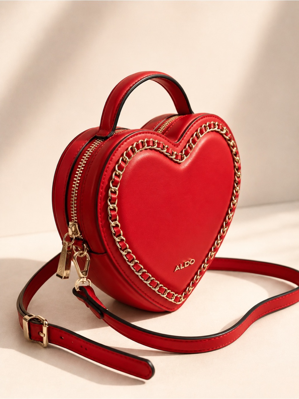 ❤️ ALDO Heart Convertible Backpack Crossbody Red Valentine’s Bag 2-in-1 - Picture 3 of 14